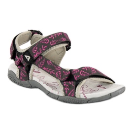 American Club Sandalias americanas textil velcro rosado 2
