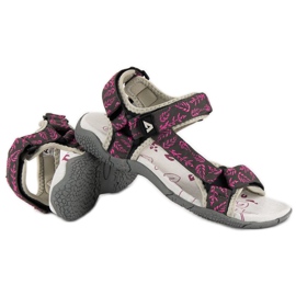 American Club Sandalias americanas textil velcro rosado 4