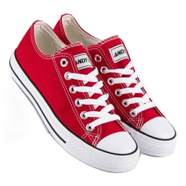 Andy Z Zapatillas clásicas rojo 2