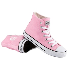 Andy Z Zapatillas clásicas por encima del tobillo. rosado 4