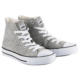 Andy Z Zapatillas clásicas por encima del tobillo. gris 1