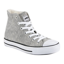 Andy Z Zapatillas clásicas por encima del tobillo. gris 2