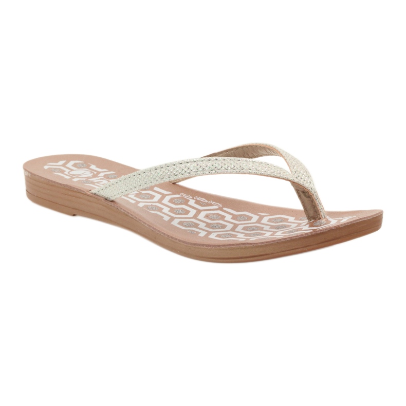 Chanclas INBLU IR063 plata blanco gris 1