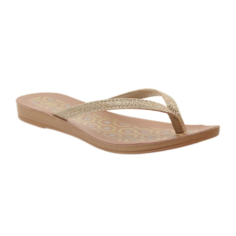 Chanclas INBLU IR063 dorado 1