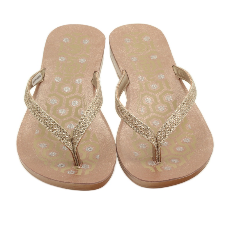Chanclas INBLU IR063 dorado 4