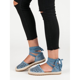 Sweet Shoes Alpargatas anudadas azul 4