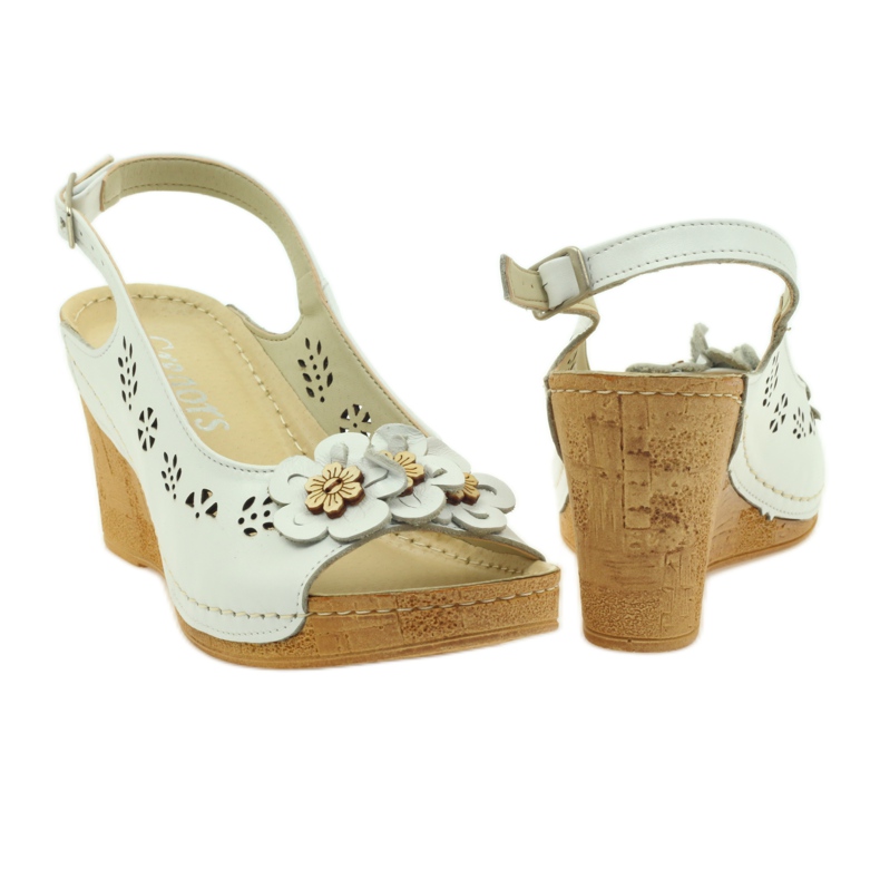 Sandalias de cuña Gregors 648 blanco 3