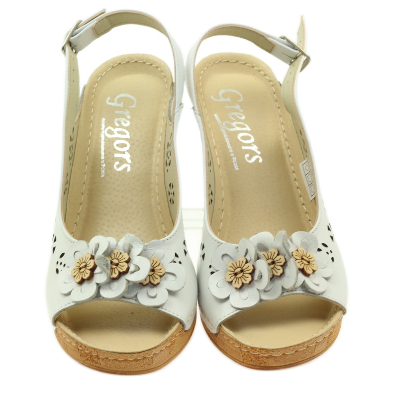 Sandalias de cuña Gregors 648 blanco 4