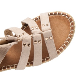 Vices Botas romanas planas con ribete marrón 1 Vices Botas romanas planas con ribete marrón 1