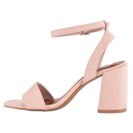 Sandalias Ante Rosa rosado 3