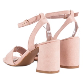Sandalias Ante Rosa rosado 4