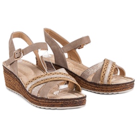 Sandalias vinceza casual marrón 5