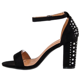 Bestelle Sandalias elegantes en un poste negro 3