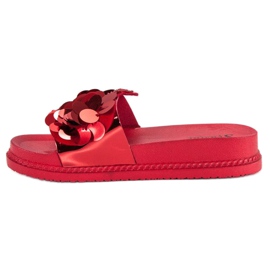 Seastar Pantuflas rojas de mujer rojo 1