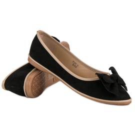 Sweet Shoes Bailarinas de ante con lazo negro 4