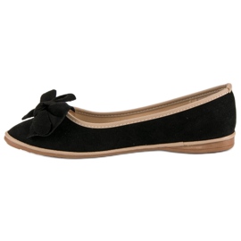 Sweet Shoes Bailarinas de ante con lazo negro 2