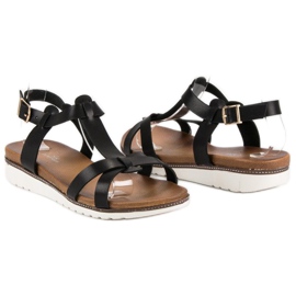 Licean Cómodas sandalias de verano negro 3