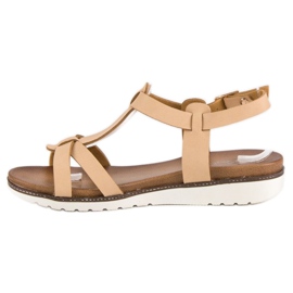 Licean Cómodas sandalias de verano marrón 2