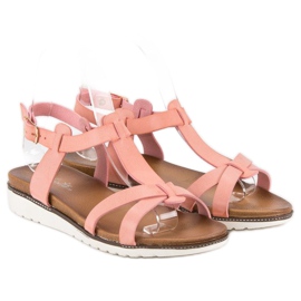 Licean Cómodas sandalias de verano rosado 4