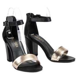 Sandalias de tacón VINCEZA negro amarillo 5
