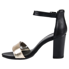Sandalias de tacón VINCEZA negro amarillo 3