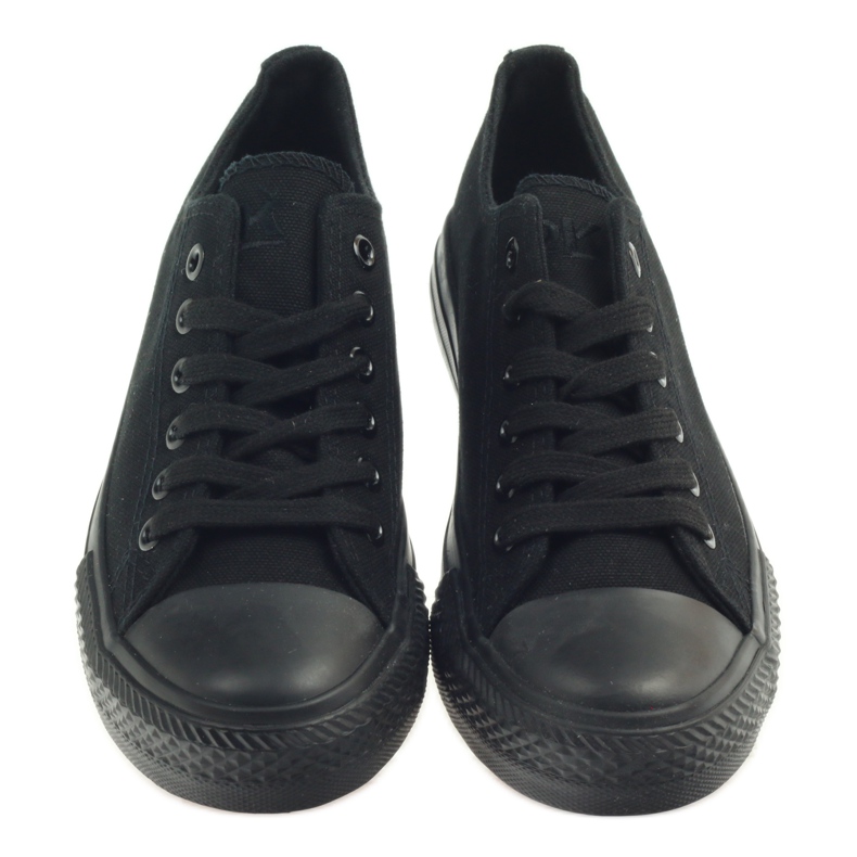 DK Zapatillas negras atadas negro 4