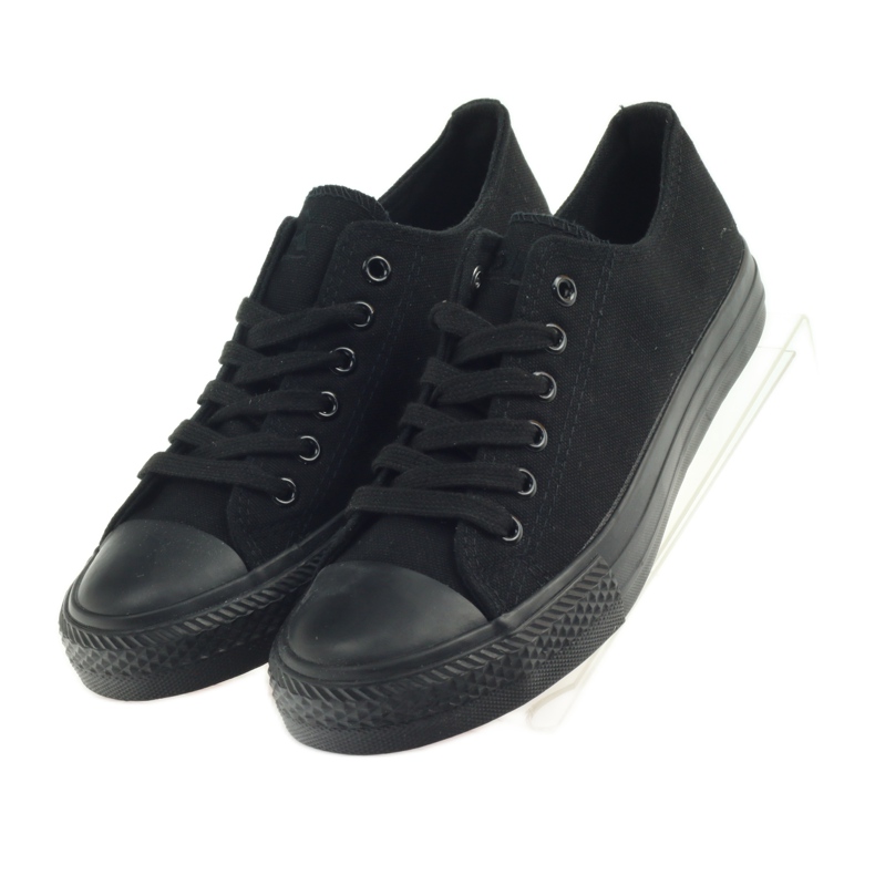DK Zapatillas negras atadas negro 5