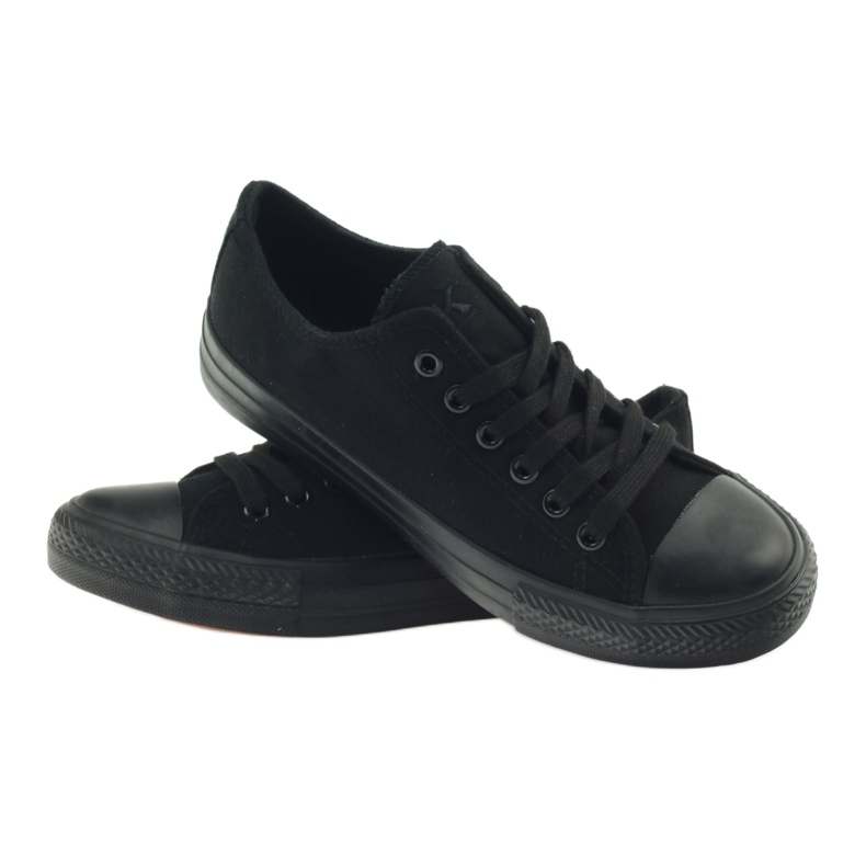 DK Zapatillas negras atadas negro 3
