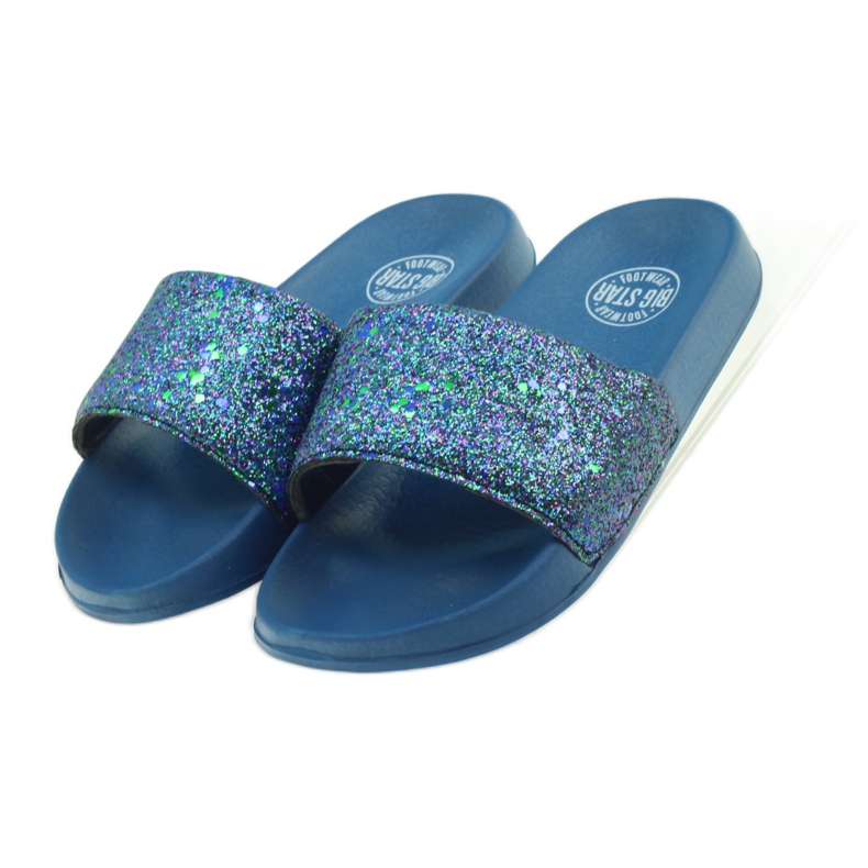 Zapatillas perfiladas Big Star glitter azul marino 5