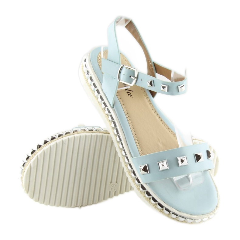 Sandalias con tachuelas azul 35-132 azul 2