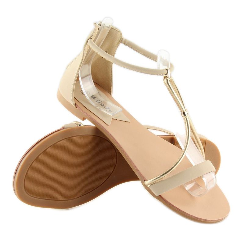 Sandalias beige para mujer 117-6 beige 2