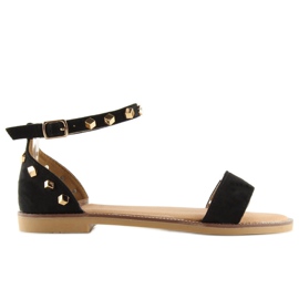 Negro Sandalias con tachuelas 117-11 negro 5