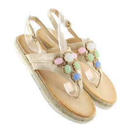 Sandalias con piedras beige 3072 beige 2