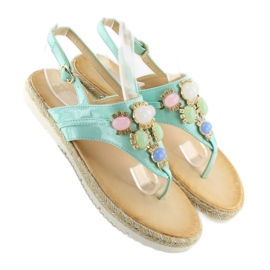 Sandalias con piedras menta 3072 mint azul 2 Sandalias con piedras menta 3072 mint azul 2
