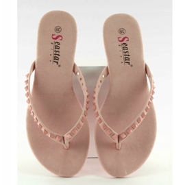 Chanclas con tachuelas pirámide DD26 Rosa rosado 3