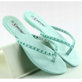Chanclas con tachuelas pirámide DD26 Azul 2