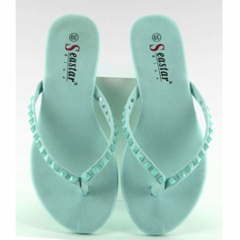 Chanclas con tachuelas pirámide DD26 Azul 3