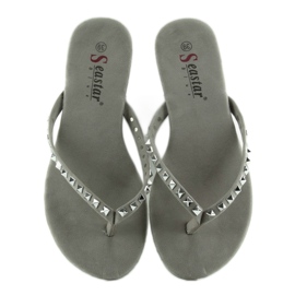 Chanclas con tachuelas pirámide DD26 Gris 4