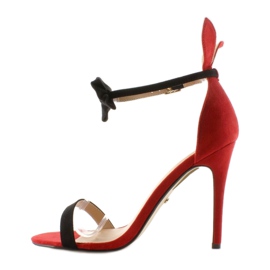 Sandalias en un pasador con orejas ZJ-15P Rojo 2 Sandalias en un pasador con orejas ZJ-15P Rojo 2