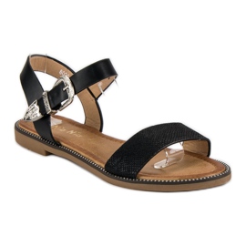 Nio Nio Cómodas sandalias planas negro 2
