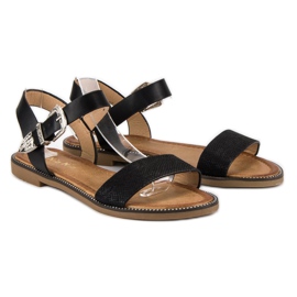 Nio Nio Cómodas sandalias planas negro 1