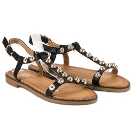 SDS Sandalias negras con hebilla negro 1