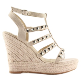 Alpargatas beige con cuñas 3811-17 Beige 5