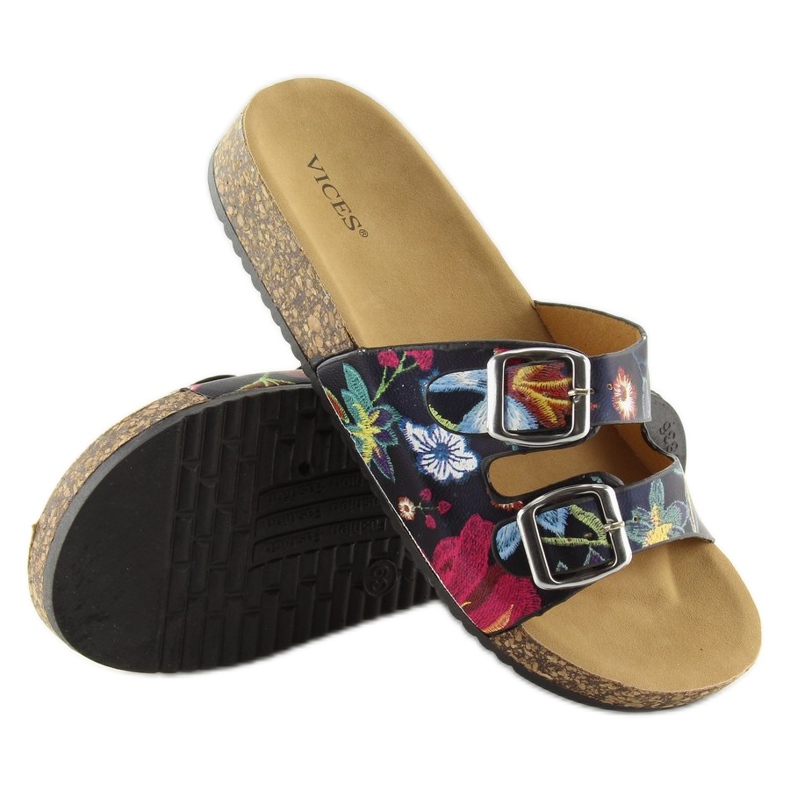 Babucha suela corcho negra 6231 negro 1