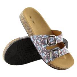Babucha piso corcho gris 6231 azul 1