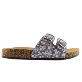 Babucha piso corcho gris 6231 azul 2