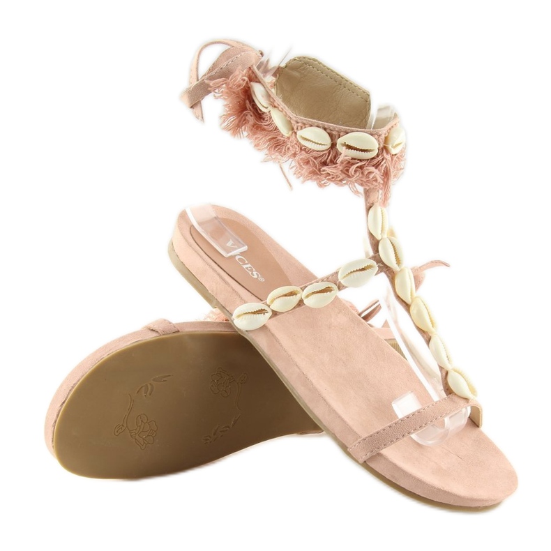 Sandalias con conchas rosas 8225 Pink 2