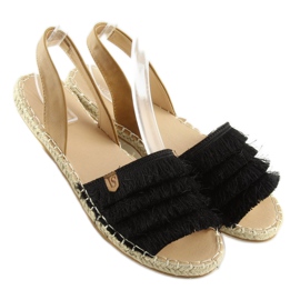 Alpargata negra estilo caribeño 8413 negro 2