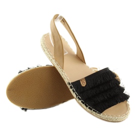 Alpargata negra estilo caribeño 8413 negro 1