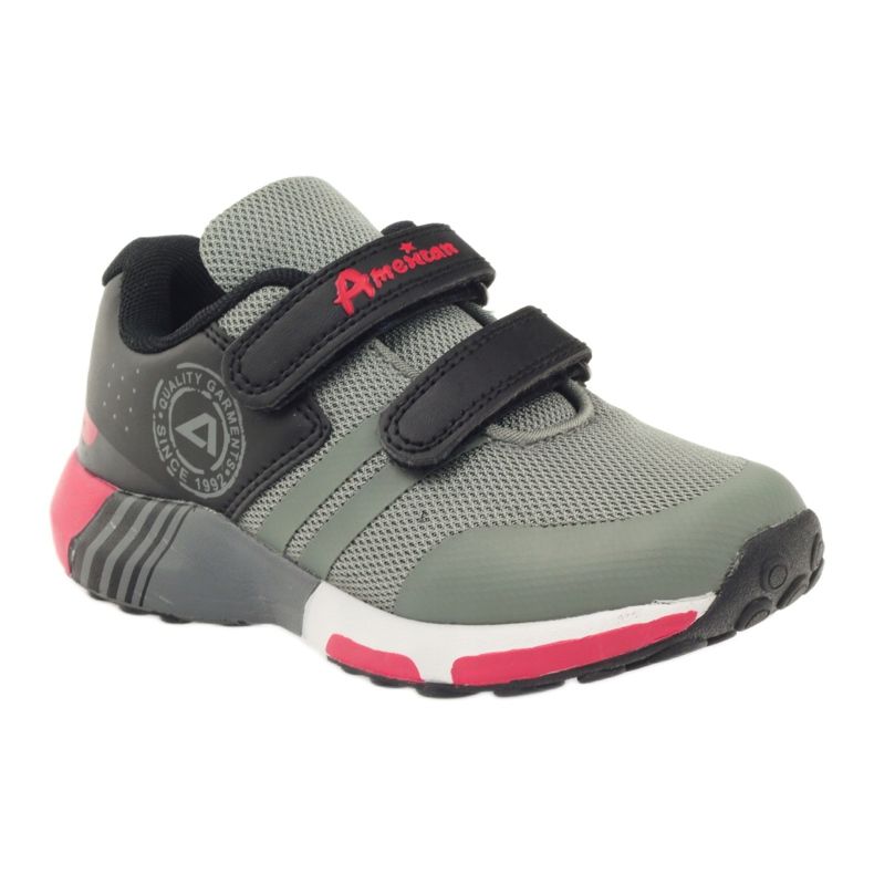 American Club Zapatillas deportivas American ADI para niños 16687 gris negro rojo 1